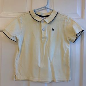JANIE AND JACK Yellow Sailboat Polo, Size 4